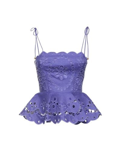 Zimmermann Donna Top Smerlato Pop - Viola