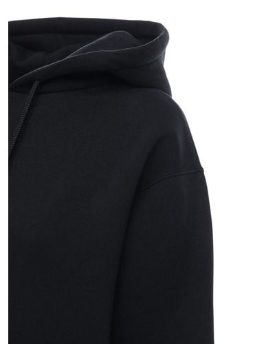 Alexander Wang Logo Stretch Cotton Sweatshirt Hoodie in Black - Lyst