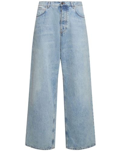 Balenciaga Cotton Baggy Jeans - Blue