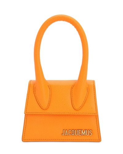 orange leather bag