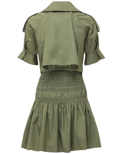 self portrait khaki dress