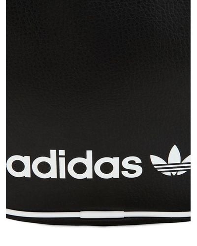 adidas Originals Mini Faux Leather Bag in Black for Men - Lyst