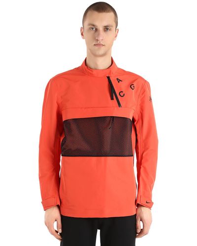 Nike Nikelab Acg Pullover Shell Jacket in Orange for Men - Lyst