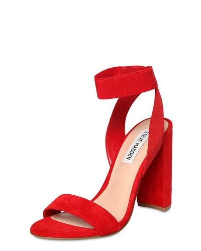 steve madden red flat sandals