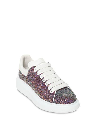 Baskets À Paillettes 40 Mm en Cuir Alexander McQueen - Lyst