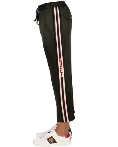 Pantaloni Jogging In Acetato da Uomo di Gucci in Nero | Lyst