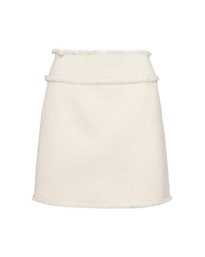 Dolce & Gabbana Mujer Minifalda De Tweed - Blanco