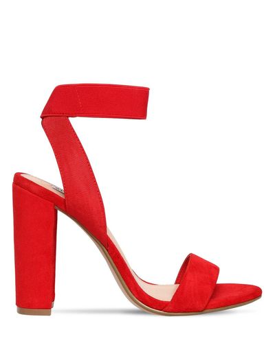 steve madden red flat sandals