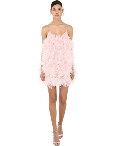 Abito Con Piume E Paillettes di The Attico in Rosa | Lyst