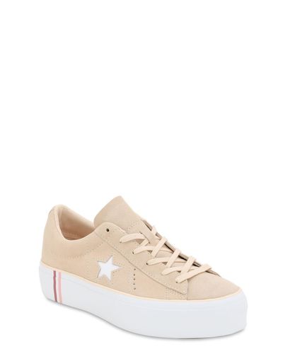 one star platform suede sneaker