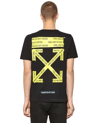 off white fire line tee