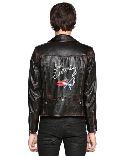 ysl leather jacket vintage