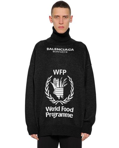 Balenciaga World Food Programme Sweater in Black / White (Black) for Men -  Lyst