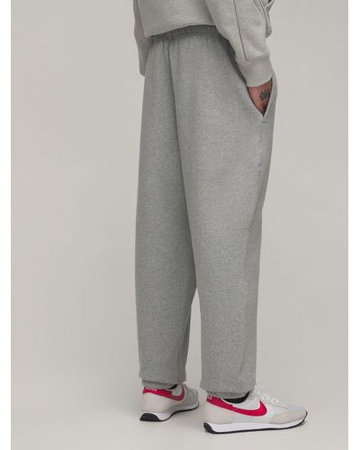 Nike Solo Swoosh Pants in Heather Grey (Gray) for Men | Lyst