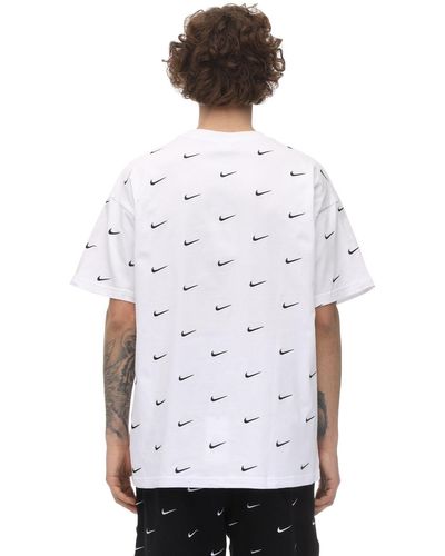 Nike Baumwolle -T-Shirt mit Swoosh in Weiß für Herren | Lyst CH