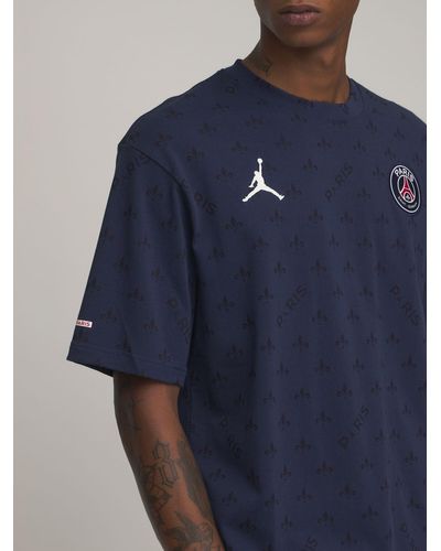Nike Jordan Psg All Over Print T-shirt in Navy (Blue) for Men - Lyst