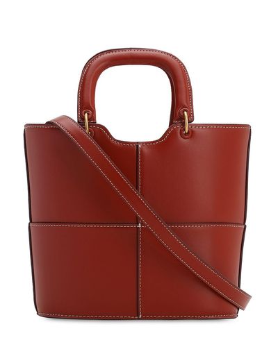 top handle leather handbolsas