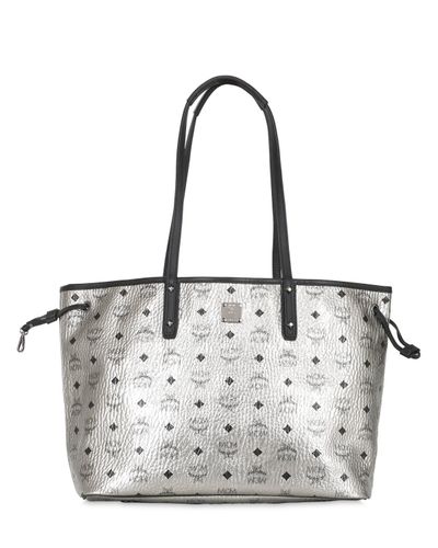 mcm silver tote