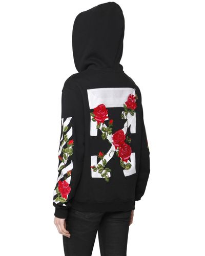 off white rose hoodie