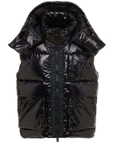 Amiri Synthetic Ma Logo Shiny Nylon Down Vest Jacket in Black for Men ...