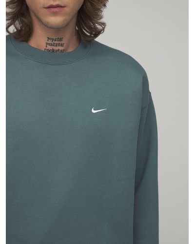 Nike Solo Swoosh Crewneck Sweatshirt in Green for Men - Lyst