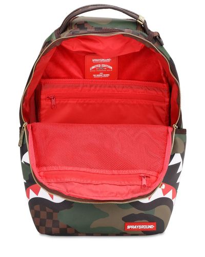 checkered camo shark backpack