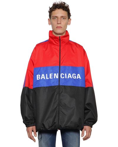 balenciaga windbreaker red