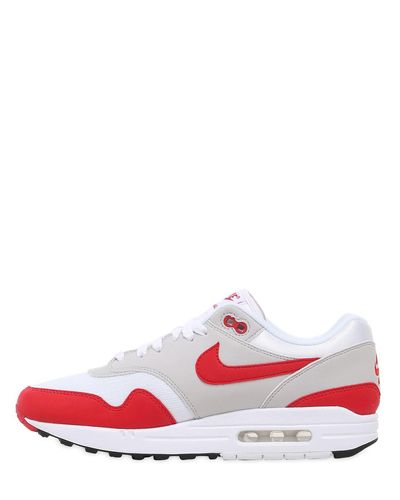 Nike Air Max 1 Og Mesh & Suede Sneakers in White/Red (White) for Men - Lyst