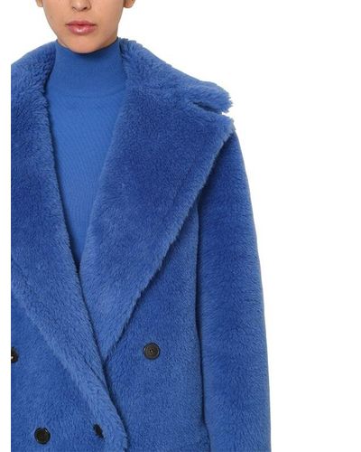 Cappotto Teddy Bear Icon in LanaMax Mara in Lana di colore Blu - Lyst