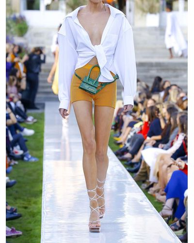 jacquemus fitted ribbed shorts