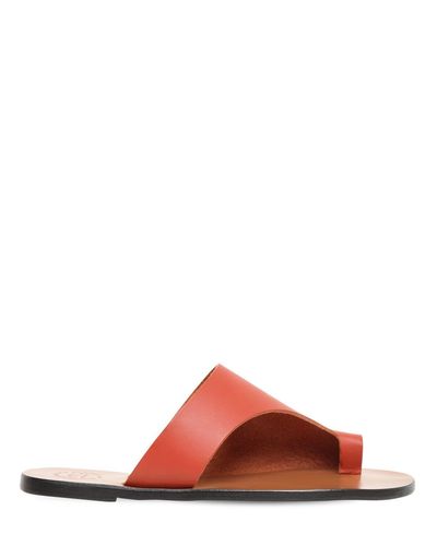 Atp Atelier 10mm Leather Thong Sandals - Lyst