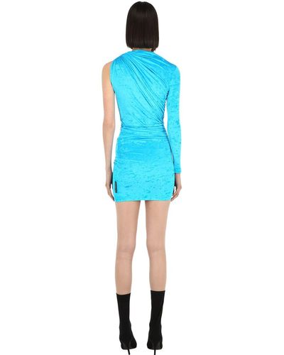 Balenciaga Draped Stretch Velvet Mini 