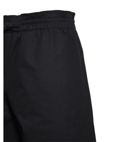 Bottega Veneta Waterproof Cotton Poplin Shorts in Black for Men - Lyst