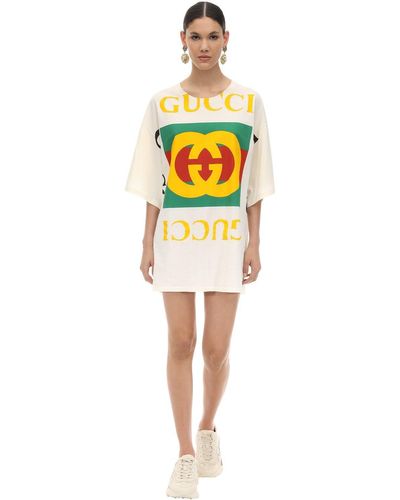 Gucci Oversize Printed Cotton T-shirt ...