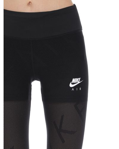 nike mesh leggings black