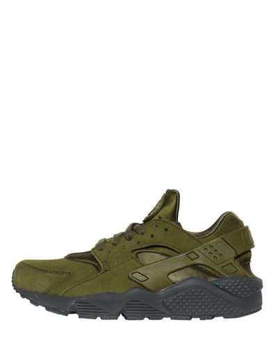 Nike Air Huarache Faux Suede Sneakers in Military Green (Green) for Men -  Lyst