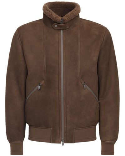 zegna shearling coat