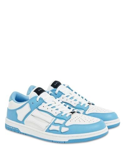 Amiri Skel-top Low Leather Sneakers in Blue/White (Blue) for Men - Lyst