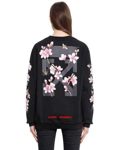 off white cherry blossom hoodie pink