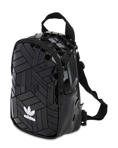 adidas black leather backpack