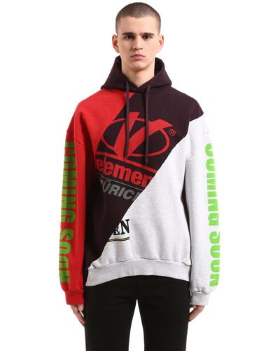 vetements patchwork hoodie