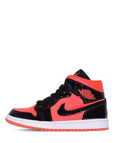Nike Leather Wmns Air Jordan 1 Mid Sneakers in Bright Crimson (Red) - Lyst