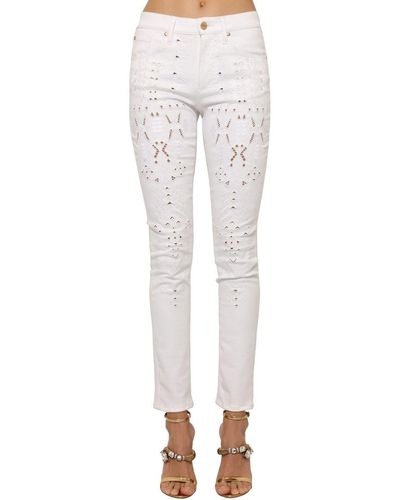 roberto cavalli white jeans