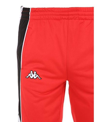 red kappa track pants mens