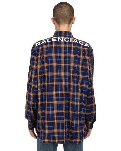 balenciaga checked shirt