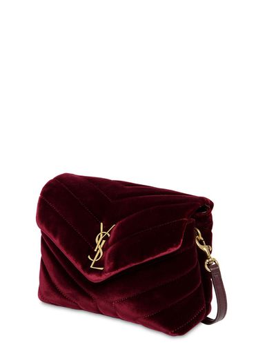 Saint laurent borsa a spalla 'loulou' - rosso farfetch pelle rosso -  Stileo.it
