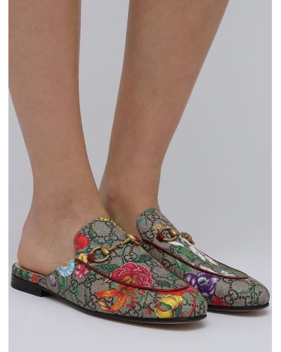 canvas gucci princetown mules