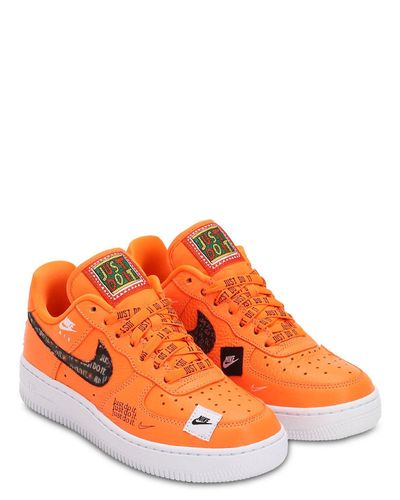 Nike Air Force 1 Just Do It Sneakers in Orange for Men - Lyst