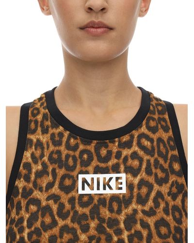 Nike Dry Tank Leopard Print Crop Top in 