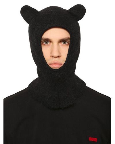 black mohair balaclava